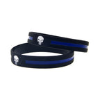 Thin Blue Line Silicone Wristband