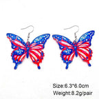 American Flag Patriotic Earrings
