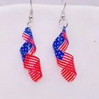 American Flag Patriotic Earrings