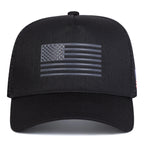 American Flag Embroidered Trucker Cap